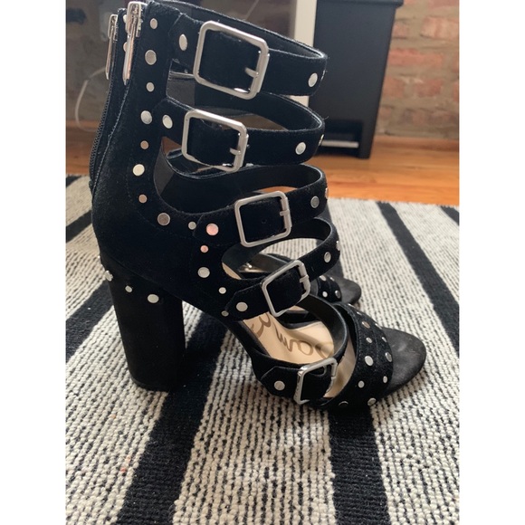 Sam Edelman York Studded Suede Heels - Picture 5 of 5